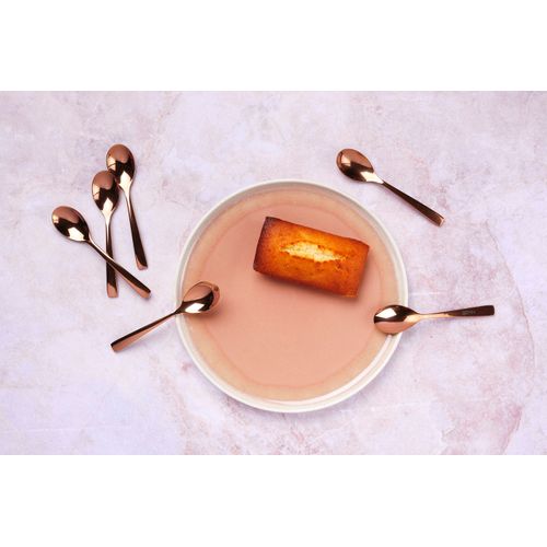 Lot De 6 Petites Cuillères En Inox Cuivre D