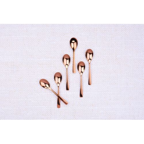 Lot De 6 Petites Cuillères En Inox Cuivre D