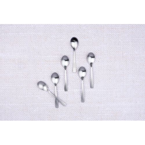 Lot De 6 Petites Cuillères En Inox Argent D