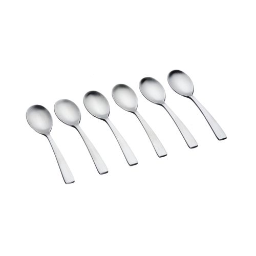 Lot De 6 Petites Cuillères En Inox Argent D