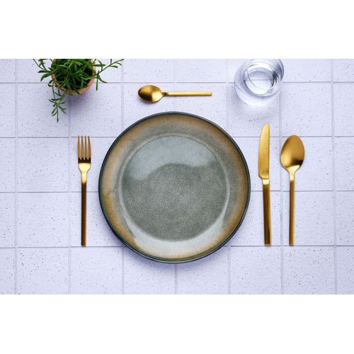 Lot De 6 Petites Cuillères En Inox Or D