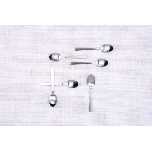 Lot De 6 Petites Cuillères En Inox Argent D