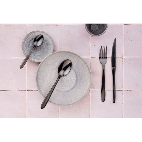 Lot De 6 Petites Cuillères En Inox Noir D