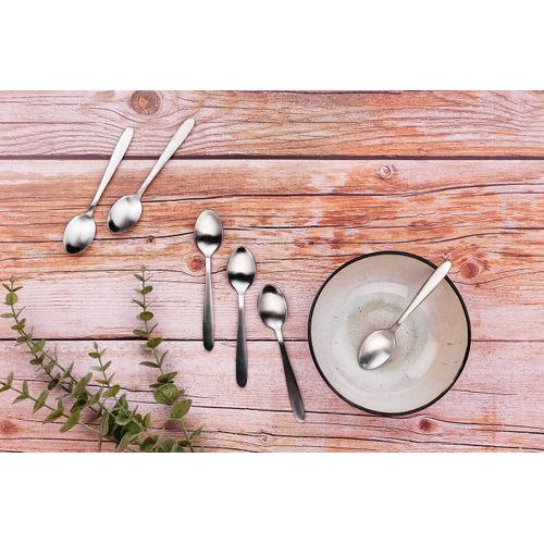Lot De 6 Petites Cuillères En Inox Argent D