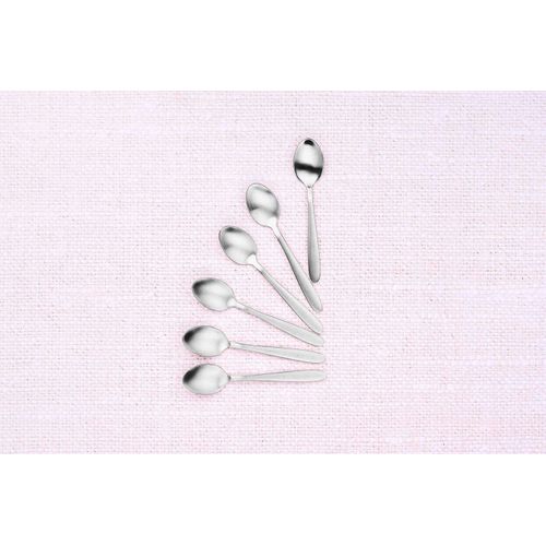 Lot De 6 Petites Cuillères En Inox Argent D