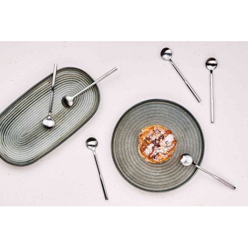 Lot De 6 Petites Cuillères En Inox Argent D