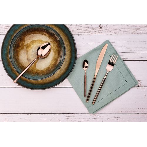 Lot De 6 Petites Cuillères En Inox Cuivre D