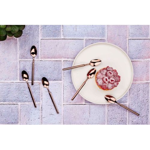 Lot De 6 Petites Cuillères En Inox Cuivre D