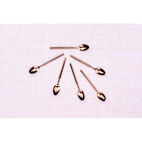 Lot De 6 Petites Cuillères En Inox Cuivre D