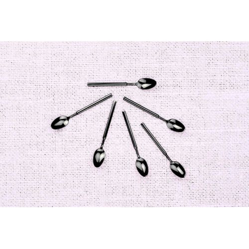 Lot De 6 Petites Cuillères En Inox Noir D