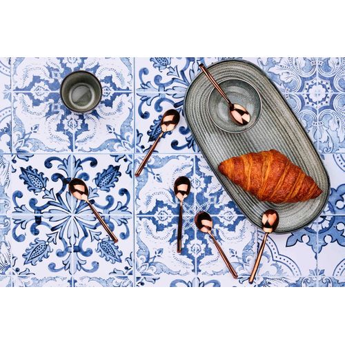 Lot De 6 Petites Cuillères En Inox Cuivre D