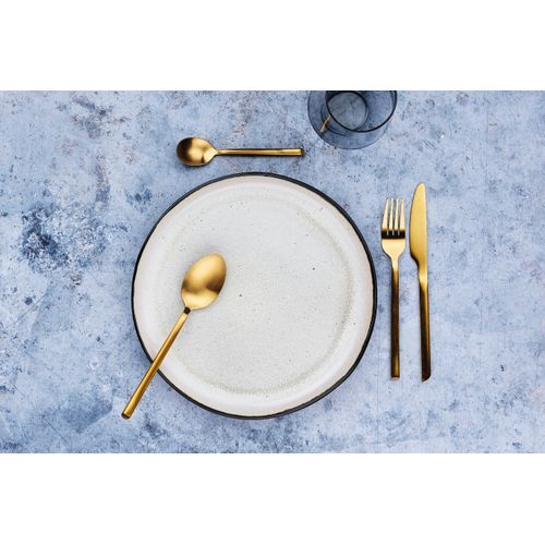 Lot De 6 Petites Cuillères En Inox Or D