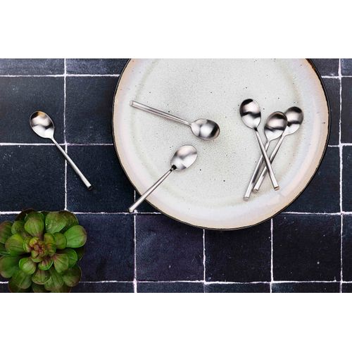 Lot De 6 Petites Cuillères En Inox Argent D