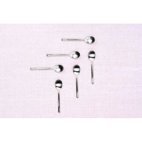 Lot De 6 Petites Cuillères En Inox Argent D