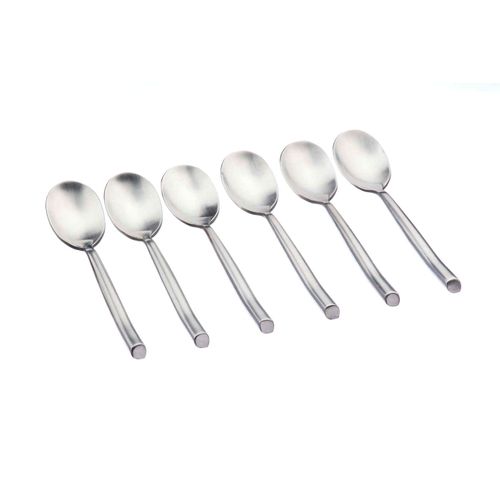 Lot De 6 Petites Cuillères En Inox Argent D