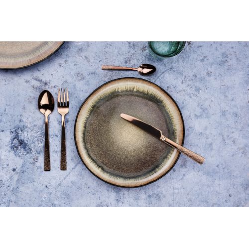 Lot De 6 Petites Cuillères En Inox Cuivre D