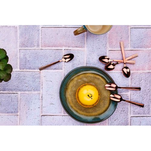 Lot De 6 Petites Cuillères En Inox Cuivre D