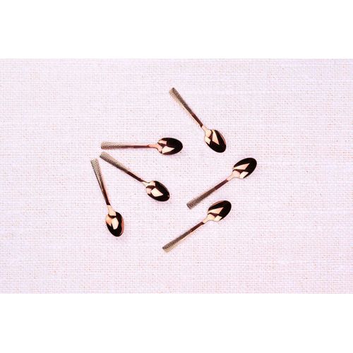 Lot De 6 Petites Cuillères En Inox Cuivre D