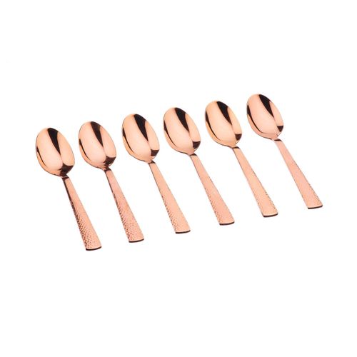 Lot De 6 Petites Cuillères En Inox Cuivre D