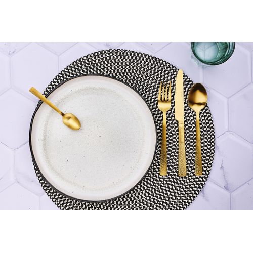 Lot De 6 Petites Cuillères En Inox Or D