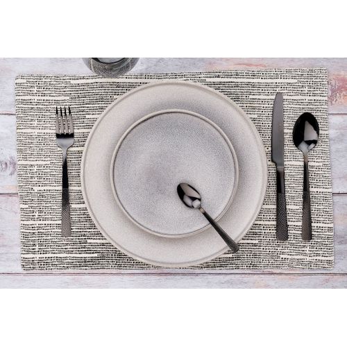 Lot De 6 Petites Cuillères En Inox Noir D