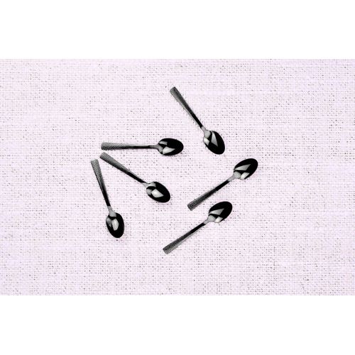 Lot De 6 Petites Cuillères En Inox Noir D