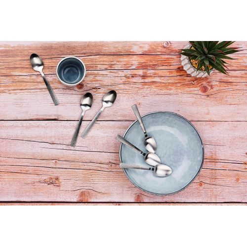 Lot De 6 Petites Cuillères En Inox Argent D