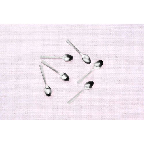Lot De 6 Petites Cuillères En Inox Argent D