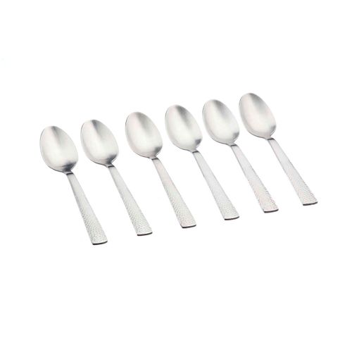Lot De 6 Petites Cuillères En Inox Argent D
