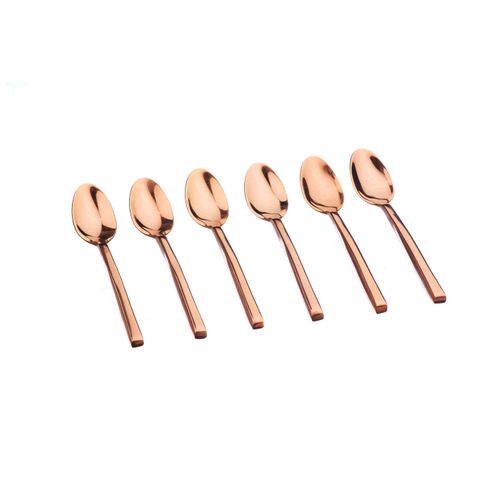 Lot De 6 Petites Cuillères En Inox Cuivre D