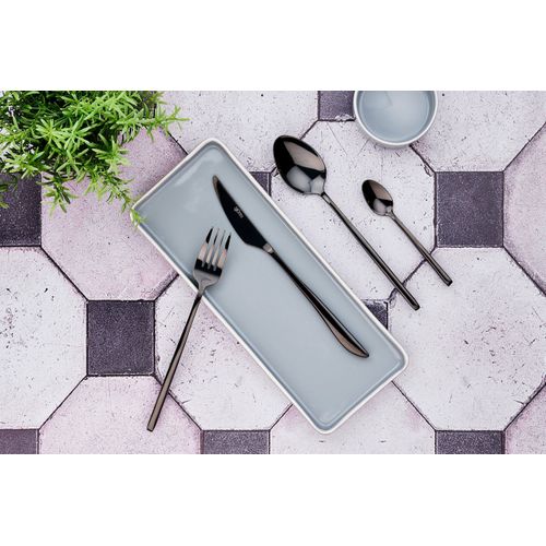 Lot De 6 Petites Cuillères En Inox Noir D