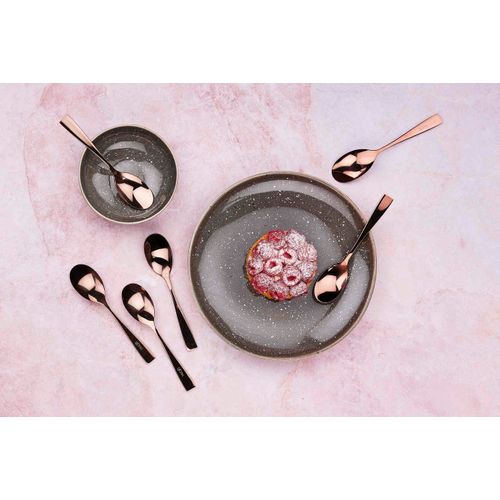 Lot De 6 Petites Cuillères En Inox Cuivre D