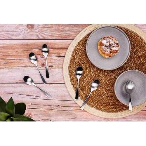 Lot De 6 Petites Cuillères En Inox Argent D