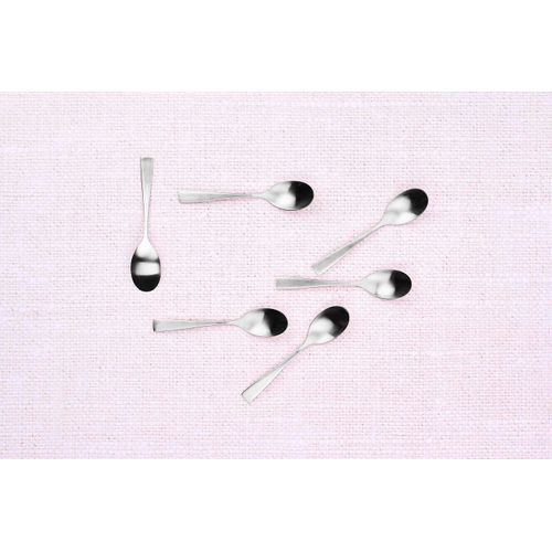 Lot De 6 Petites Cuillères En Inox Argent D