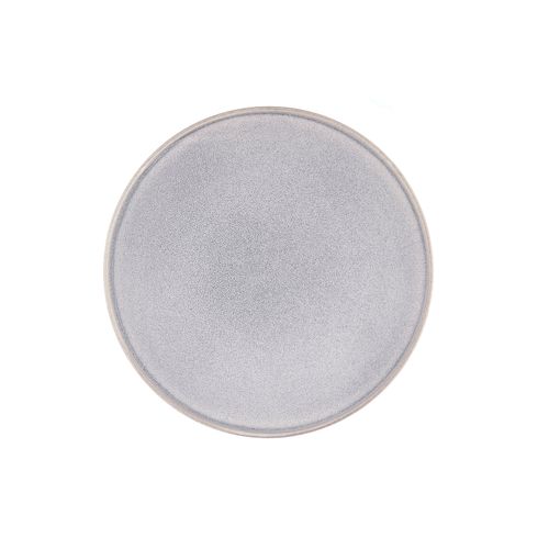 Lot De 6 Assiettes Plates En Grès Gris D27.5
