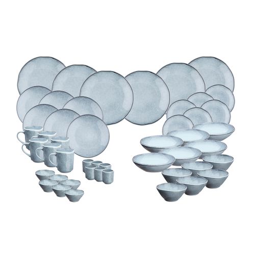 Lot De 48 Set Complet En Grès Gris D