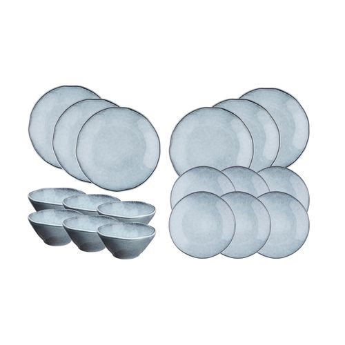 Lot De 18 Set Les Essentiels En Grès Gris D