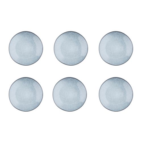 Lot De 6 Assiettes à Dessert En Grès Gris D21.5