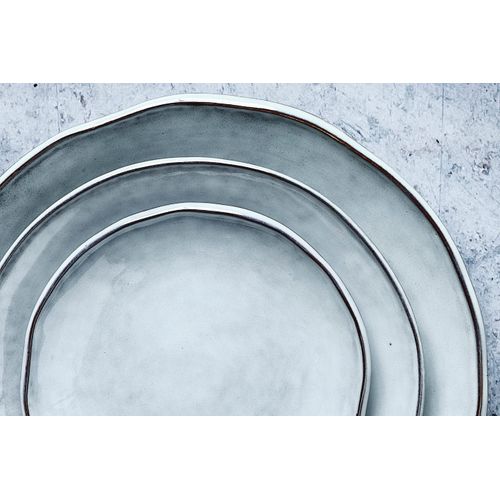 Lot De 6 Assiettes à Pain En Grès Gris D16