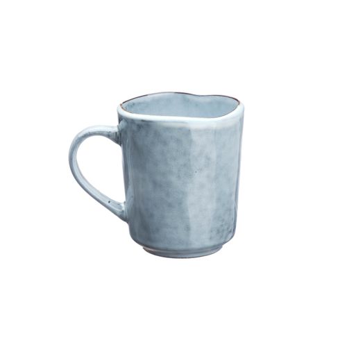 Lot De 6 Mugs En Grès Gris 40cl