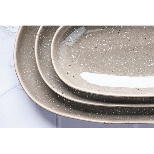 Lot De 3 Plateaux En Grès Gris D