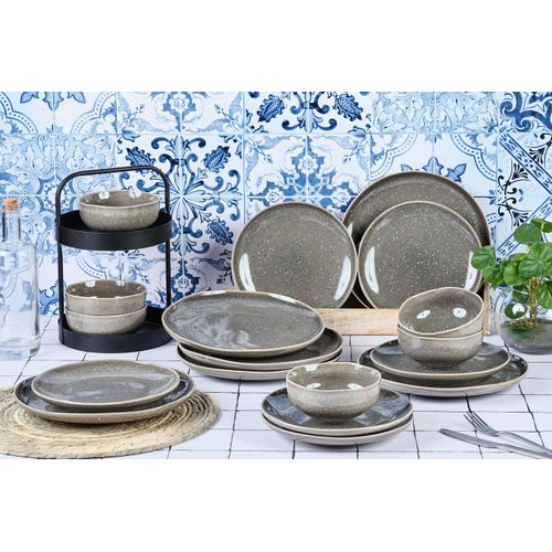 Lot De 18 Set Les Essentiels En Grès Gris D