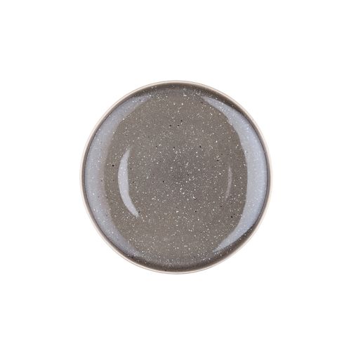 Lot De 6 Assiettes Plates En Grès Gris D27