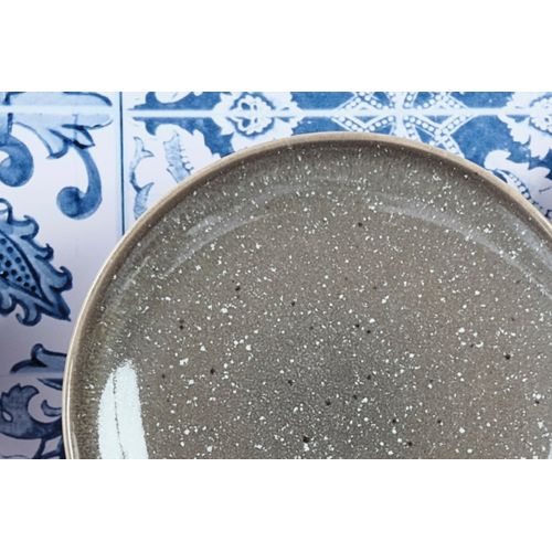 Lot De 6 Assiettes à Dessert En Grès Gris D22