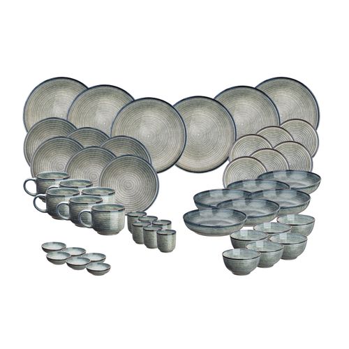 Lot De 48 Set Complet En Grès Gris D