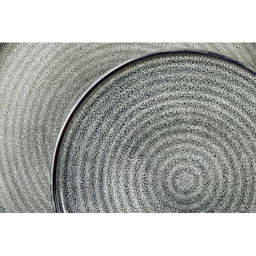 Lot De 6 Assiettes à Dessert En Grès Gris D22