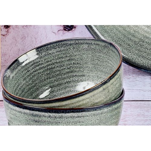 Lot De 6 Bols Moyens En Grès Gris D14