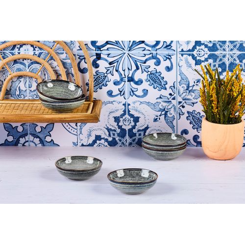 Lot De 6 Petits Bols En Grès Gris D10