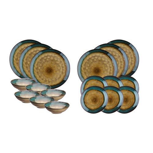 Lot De 18 Set Les Essentiels En Grès Marron D