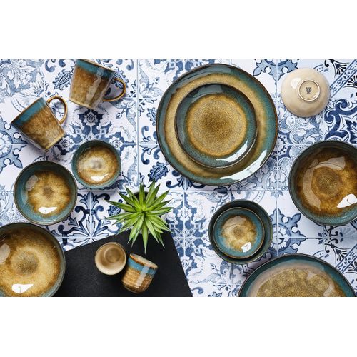 Lot De 6 Grands Bols En Grès Marron D20